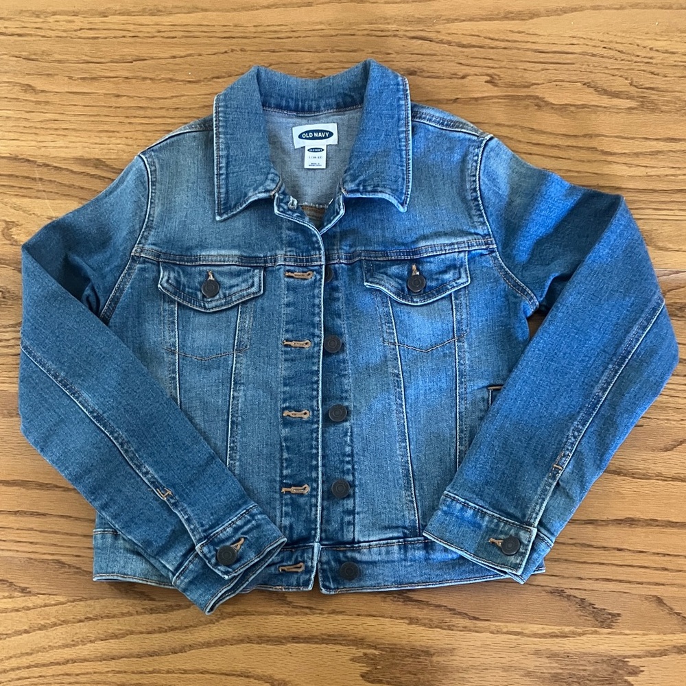 EUC GIRLS OLD NAY JEAN JACKET SIZE L (10-12)